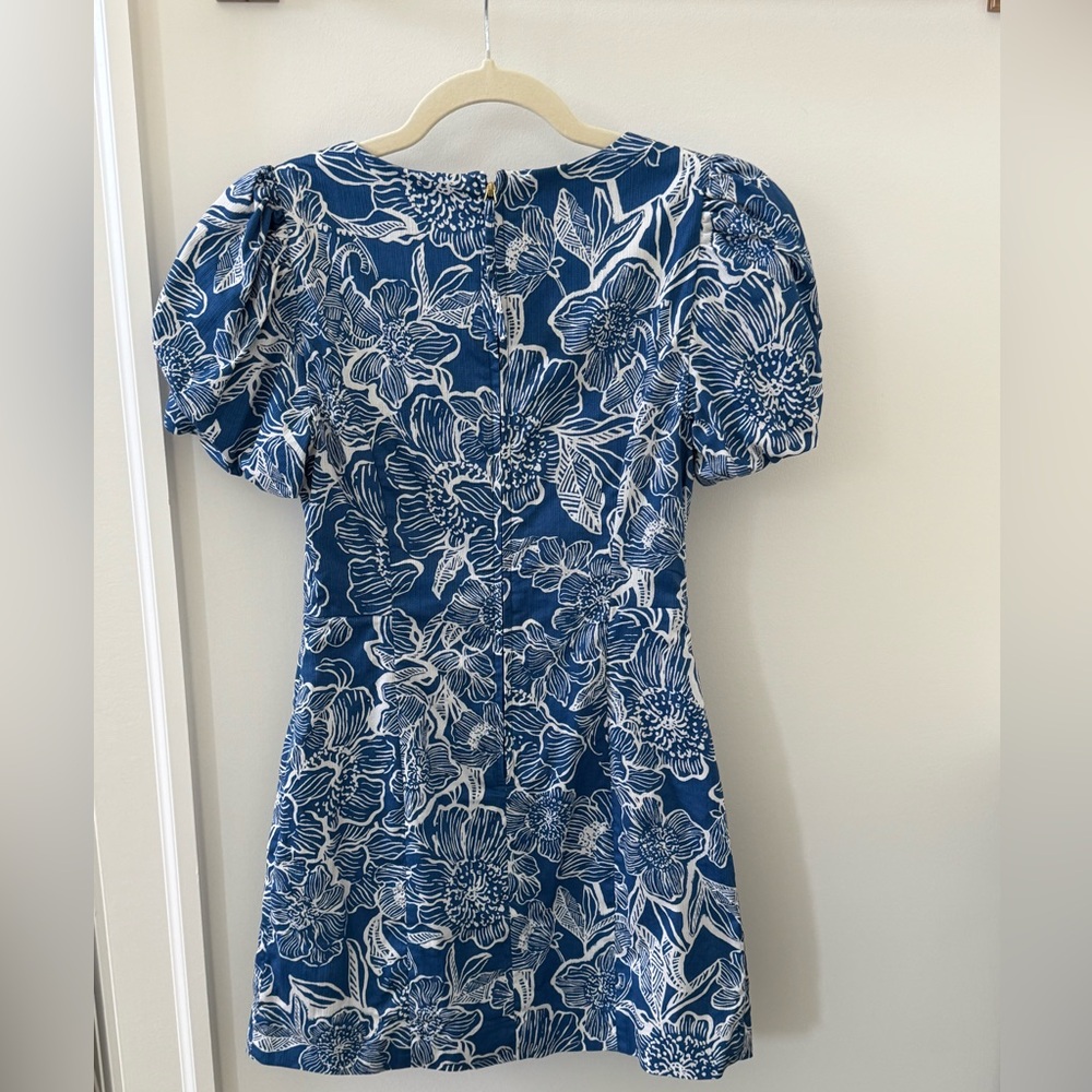 Lilly Pulitzer Lala Skirted Blue and White Patterned Romper - Picture 2 of 6